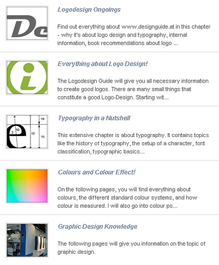 Captură de ecran de pe prima pagină a Ghidului de design